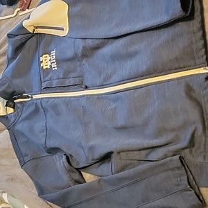 Mens full zip sweatshirt size M Notre dame with pockets